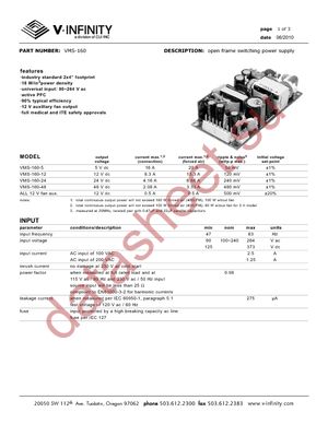 VMS-160-12 datasheet  